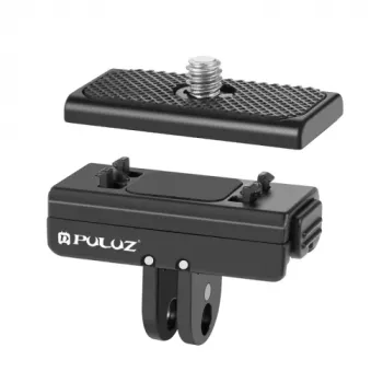 Adaptateur de support à fixation rapide PULUZ pour vis de trépied 1/4 inch vers fixation GoPro pour Insta360 Ace Pro X4/X3/X2/X, DJI Osmo Action, PU965B