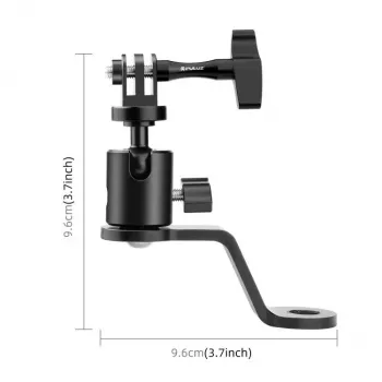 Fixation sur rétroviseur PULUZ pour moto, quad, scooter, vélo - support universel guidon et tige de rétroviseur pour smartphone, action cam, GoPro - PU1056B