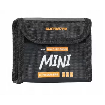 Étui de stockage ignifuge SUNNYLIFE pour 3 batteries DJI Mini 5/4/3 Pro Mini 3 N5p-dc085-3