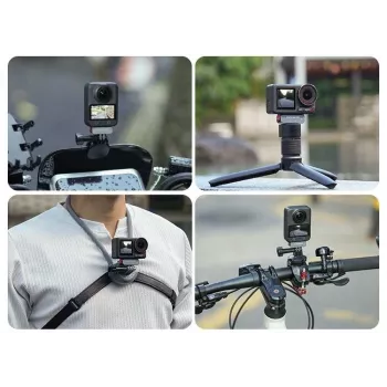Adaptateur magnétique à fixation rapide SUNNYLIFE avec filetage 1/4 inch et fixation GoPro pour DJI Osmo Action 5 Pro / 4 / 3, AD017-T