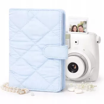 Album photo LOVEINSTANT pour 108 photos compatible Fujifilm Instax Mini 12 40 11 9 8 7 Evo LiPlay Link, bleu matelassé
