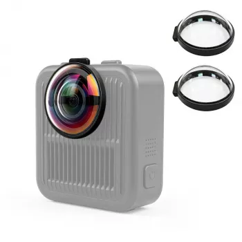 2x protecteur d'objectif en verre trempé PULUZ pour GoPro Max 2 - cadre noir