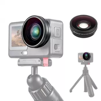 Objectif grand-angle FOV Boost 185° PULUZ pour DJI Osmo Action 6 / verre HD / PU1103