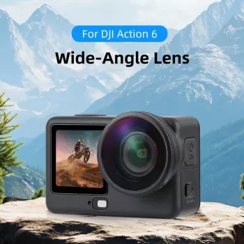 Objectif grand-angle FOV Boost 185° PULUZ pour DJI Osmo Action 6 / verre HD / PU1103