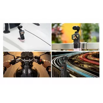Adaptateur de fixation magnétique SUNNYLIFE 1/4 pouce pour DJI Osmo Pocket 3 - noir