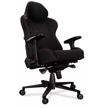 Chaise de bureau Yumisu 2050 Magnetic, tissu, noir/rose