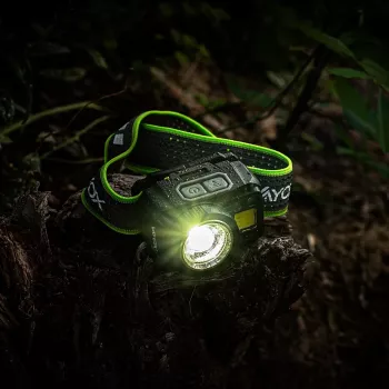VAYOX VA0098 Rechargeable Headlamp, 500 lm, Zoom, Motion Sensor, Hybrid Power (1200 mAh / AAA)