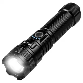 VAYOX VA0179 Rechargeable Flashlight, 600 lm, 10 W, Zoom, Power Bank Function, USB-C