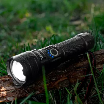 VAYOX VA0179 Rechargeable Flashlight, 600 lm, 10 W, Zoom, Power Bank Function, USB-C