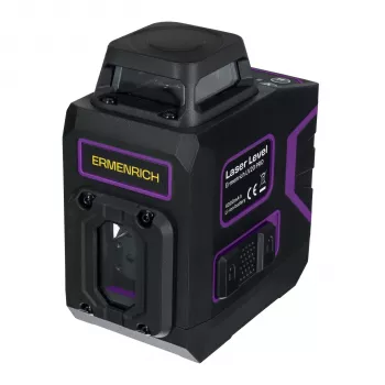 Niveau laser Ermenrich LV20 PRO - vert, 2 faisceaux, portée 20 m, auto-nivelant, IP54, Li-ion