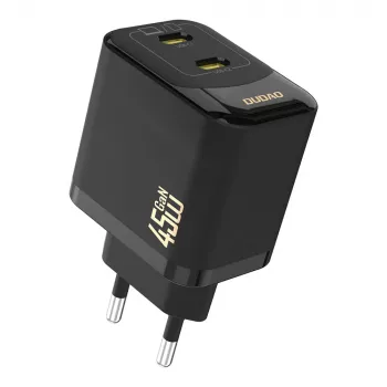 Chargeur mural Dudao A28PEU GaN 45W PD 2xUSB-C noir