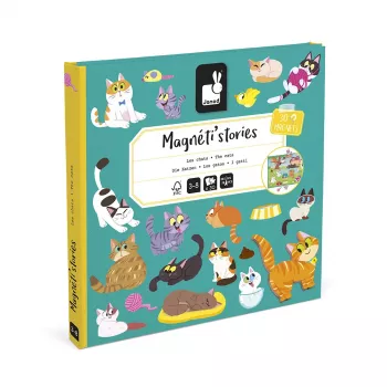 Ensemble de puzzles magnétiques Janod Magneti'stories chats, 30 pièces, dès 3 ans