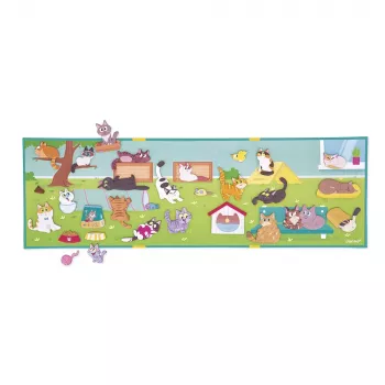 Ensemble de puzzles magnétiques Janod Magneti'stories chats, 30 pièces, dès 3 ans