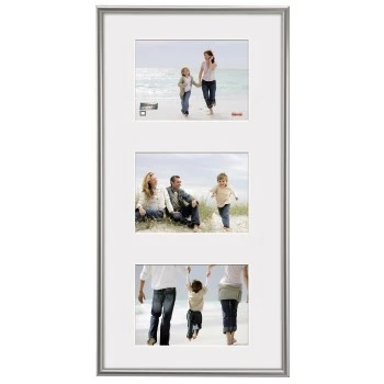 Cadre photo Hama Madrid pour 3 photos 10x15 cm, argent, 23x45 cm