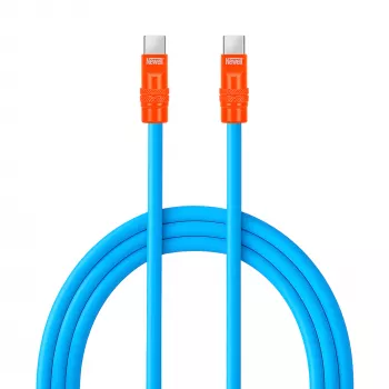 Câble USB-C vers USB-C Newell 100W, 2m, silicone, bleu-orange