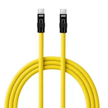 Câble USB-C vers USB-C Newell 100W, 2 m, silicone, jaune-noir