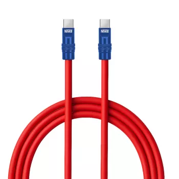 Câble USB-C vers USB-C Newell 100W 2 m silicone rouge-bleu marine
