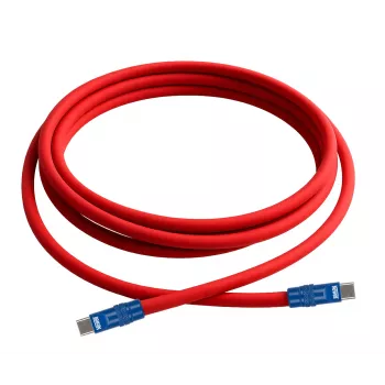 Câble USB-C vers USB-C Newell 100W 2 m silicone rouge-bleu marine