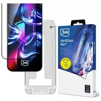 3mk HardGlass Max verre trempé protecteur d'écran avec applicateur pour iPhone Air (noir)