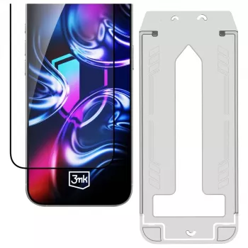 3mk HardGlass Max verre trempé protecteur d'écran avec applicateur pour iPhone Air (noir)