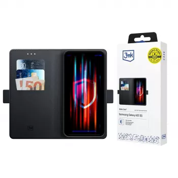 Coque portefeuille 3MK pour Samsung Galaxy A57 (noire)