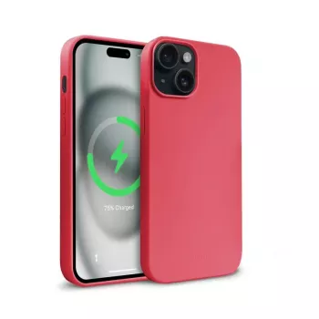 Coque magnétique Crong Color Cover MagSafe pour iPhone 15 Plus (rose)