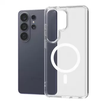 Coque magnétique Crong Hybrid Clear avec MagSafe pour Samsung Galaxy S26 Ultra (transparente)