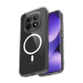 Coque magnétique Crong Hybrid Clear MagSafe pour Xiaomi Redmi Note 15 Pro+ 5G (transparente)