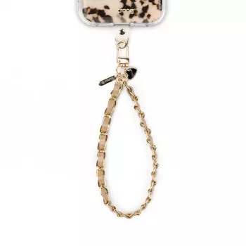 Cordon de téléphone Crong - cordon tressé en nylon beige Twist