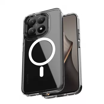 Coque magnétique Crong Hybrid Clear MagSafe pour Xiaomi 15T (transparente)