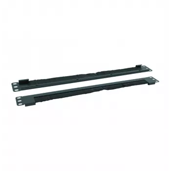 RACKTEL RL-ZASZF panneau passe-câbles à brosse 1U pour rack 19 pouces, noir (RAL 9005)