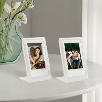 LOVEINSTANT 2x cadre photo transparent + boîte de rangement pour Fujifilm Instax Mini 12, 11, 9, 8, 7s, 70, 90, 50, 40, Evo, Liplay, Link 2, Link SE