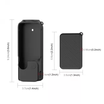 Étui de protection en silicone PULUZ pour DJI Osmo Pocket 3 - Noir