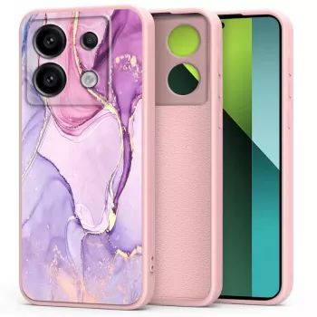 TECH-PROTECT Coque arrière pour Xiaomi Redmi Note 13 Pro 5G / Poco X6 5G, motif marbre, blanc/Gris, Hybride TPU + PC