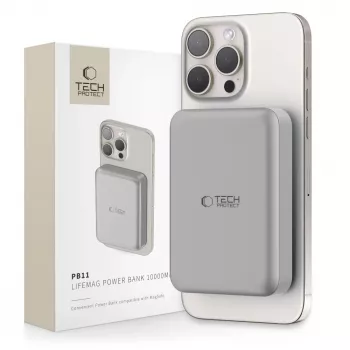 TECH-PROTECT PB11 LIFEMAG Batterie externe MagSafe 10000mAh Titane