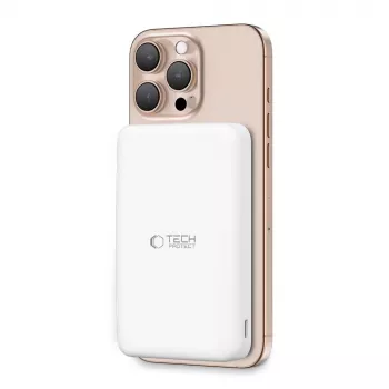 TECH-PROTECT PB24 LIFEMAG QI2 MAGSAFE BATTERIE EXTERNE 10000MAH BLANC