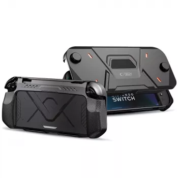 Étui TECH-PROTECT CARBONOX pour Nintendo Switch 2 noir