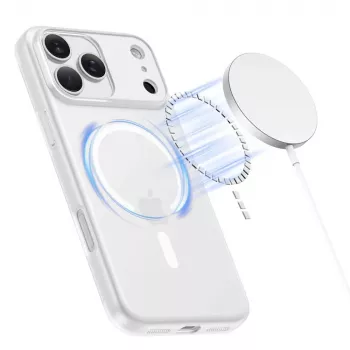 Coque Tech-Protect MagSlim MagSafe pour iPhone 17 Pro Max blanc mat