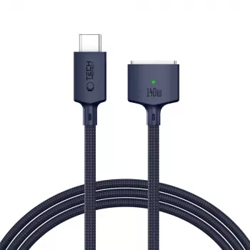 Câble MacBook magnétique TECH-PROTECT MMC01 ULTRABOOST USB-C vers MagSafe 3 140 W 2 m Midnight Blue