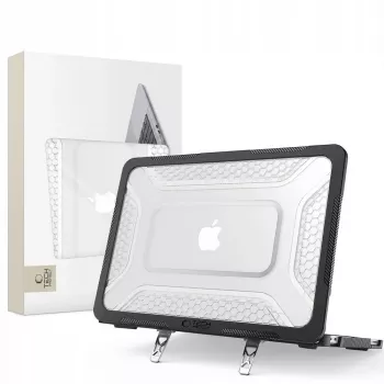 Coque de protection pour ordinateur portable Tech-Protect Kevlar Pro pour MacBook Neo 13 2026 noir/transparent mat