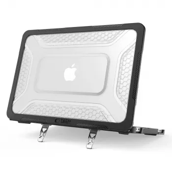 Coque de protection pour ordinateur portable Tech-Protect Kevlar Pro pour MacBook Neo 13 2026 noir/transparent mat