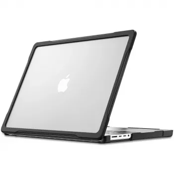 Coque rigide TECH-PROTECT Velar pour MacBook Pro 14 pouces M1-M5 Pro/M5 Pro Max 2021-2026, noir/transparent mat