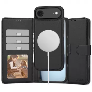 Portefeuille TECH-PROTECT Wallet MagSafe pour iPhone 17 Air, noir mat