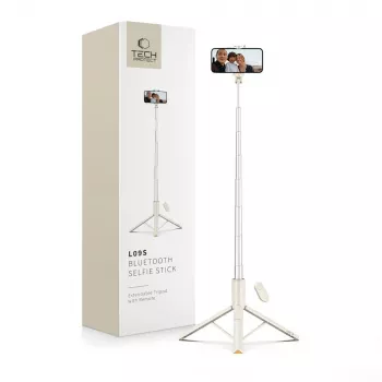 Perche à selfie et trépied Tech-Protect L09S beige