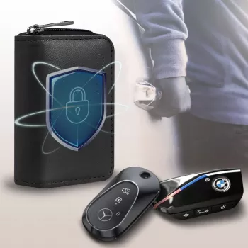 Pochette anti-signal Faraday TECH-PROTECT KLR300 Keyless RFID noire/noire