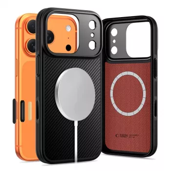 Coque TECH-PROTECT KEVLAR ARAMID CC MAGSAFE IPHONE 17 PRO NOIRE