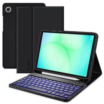Étui avec stylet et clavier Tech-Protect SC PEN + KB pour Samsung Galaxy Tab A9 / A11 8,7 pouces X110 / X115 / X133 / X135, noir