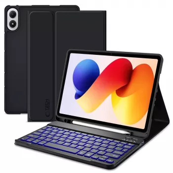 Étui avec stylet et clavier Tech-Protect SC PEN + KB pour Xiaomi Poco Pad M1 / Redmi Pad 2 Pro 12.1 noir