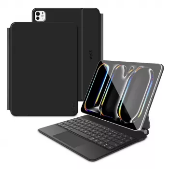Étui avec clavier magnétique Tech-Protect SC pour iPad Pro 11 pouces 5e/6e génération 2024-2025, noir