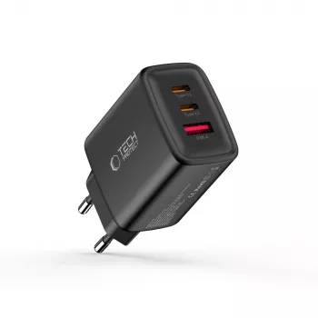 TECH-PROTECT NCA65W-GAN Chargeur réseau 3 ports PD 65W / QC3.0 noir